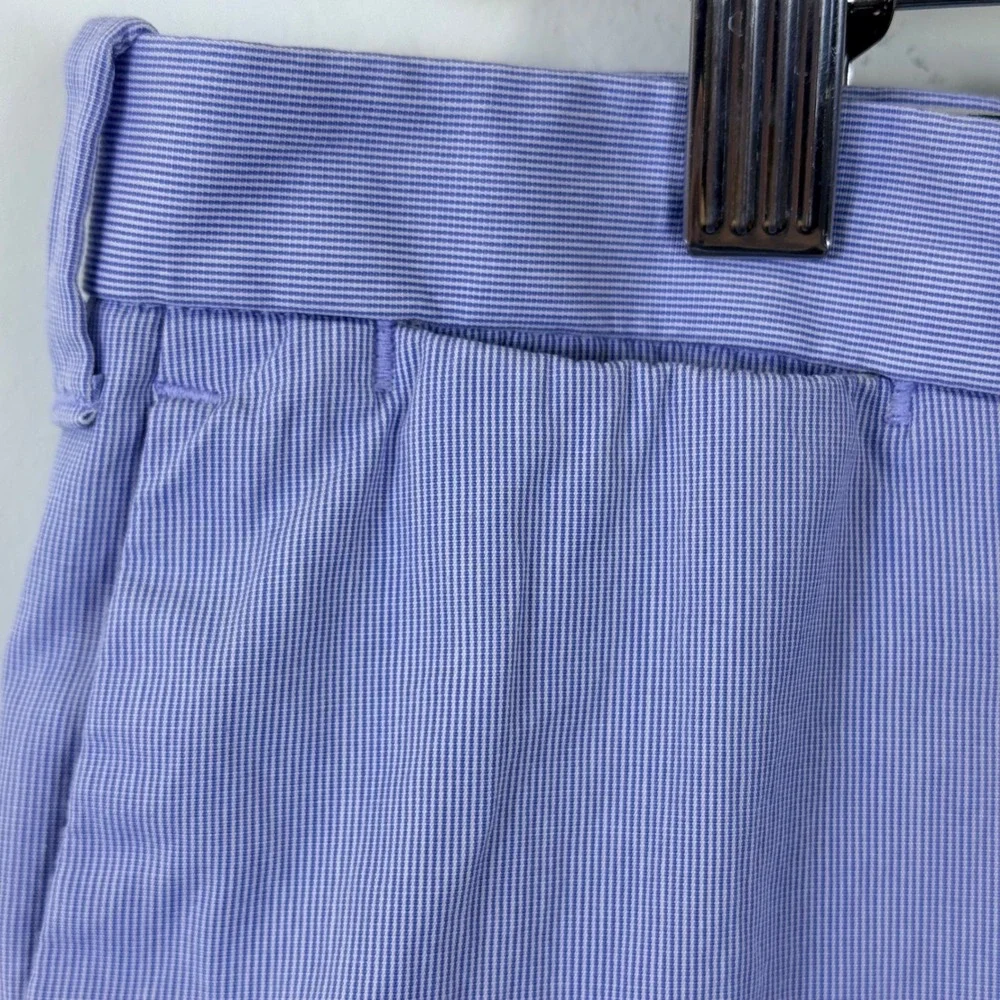 Polo Ralph Lauren Shorts Men 38 Blue Micro Stripe Slim GI Fit Cotton Golf Preppy